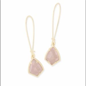 Kendra Scott Carinne Pink and Gold Drop Earrings